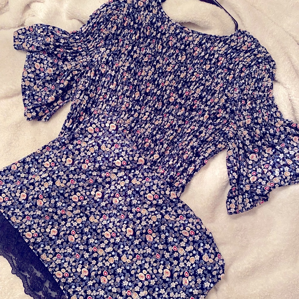 Floral Mid Length Dress Size Large